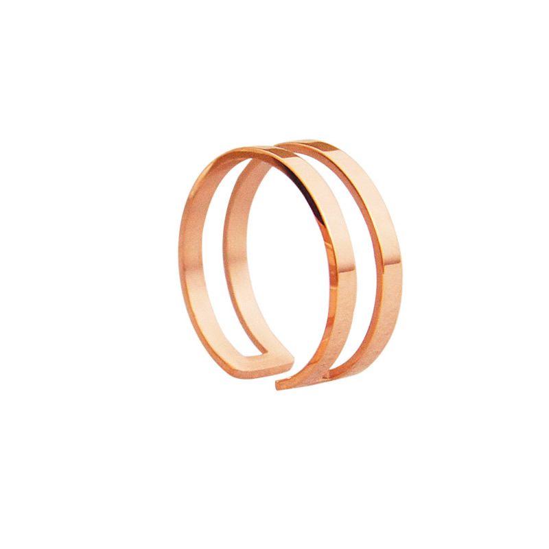 1 rose gold color plated