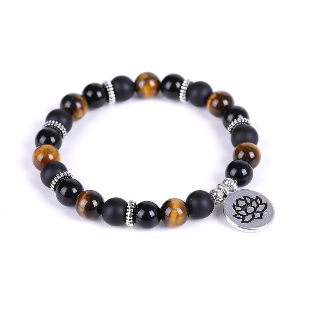 4:Matte Black Stone and tiger eye