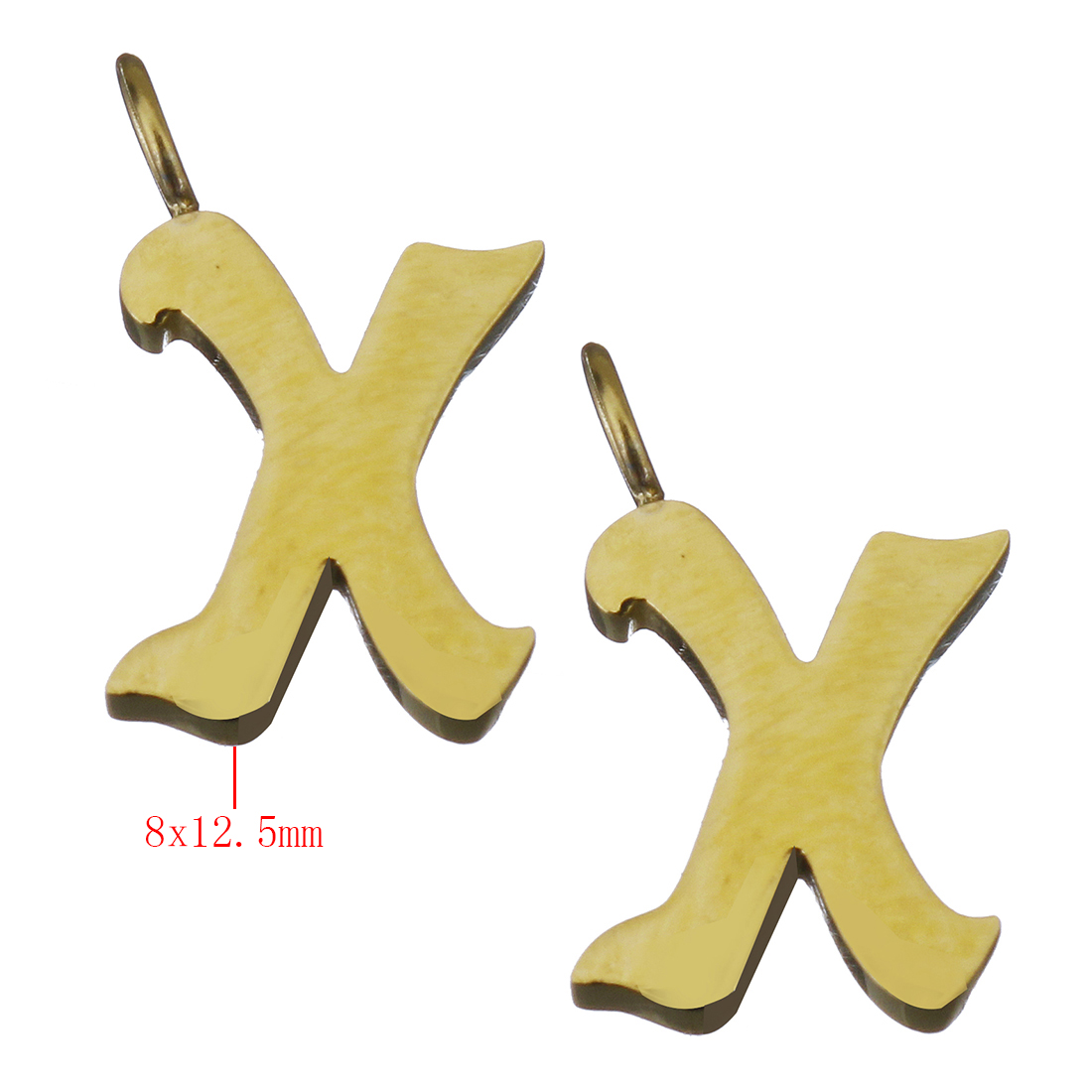 Letter x 8x12.5x2mm