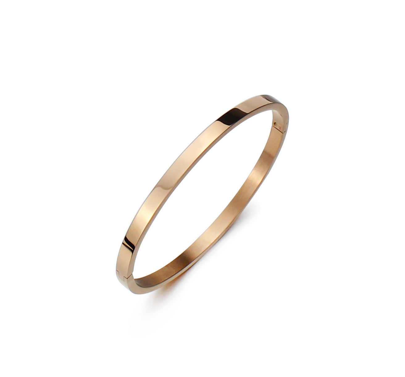 3 rose gold color plated