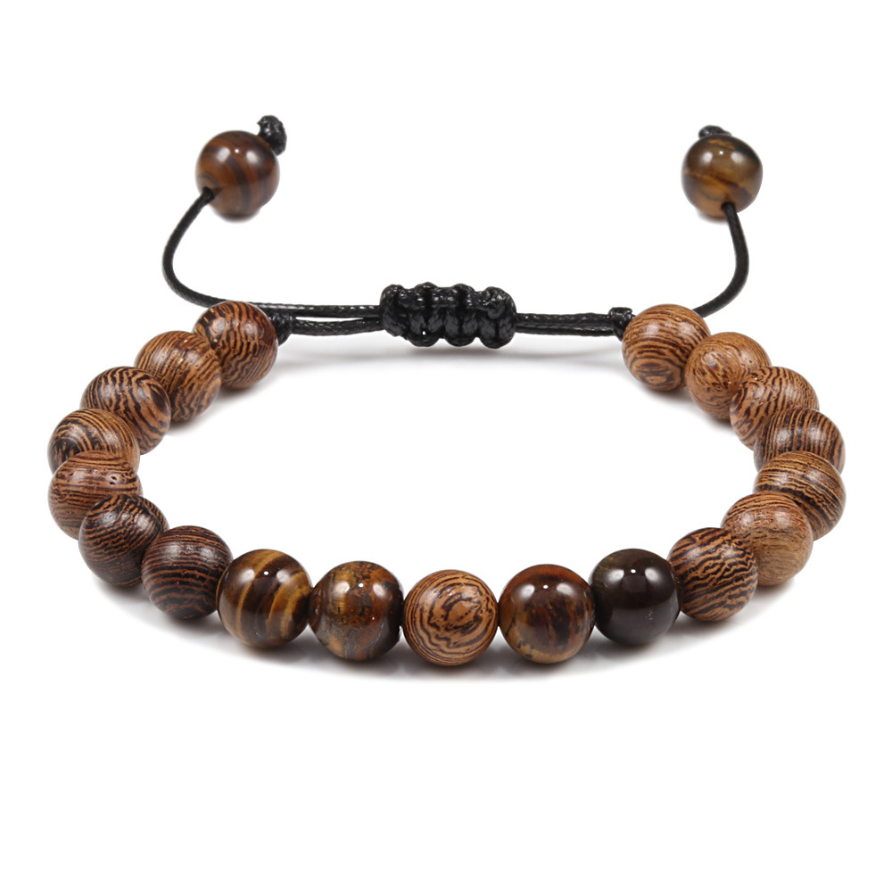 7:Wooden beads andtiger eye