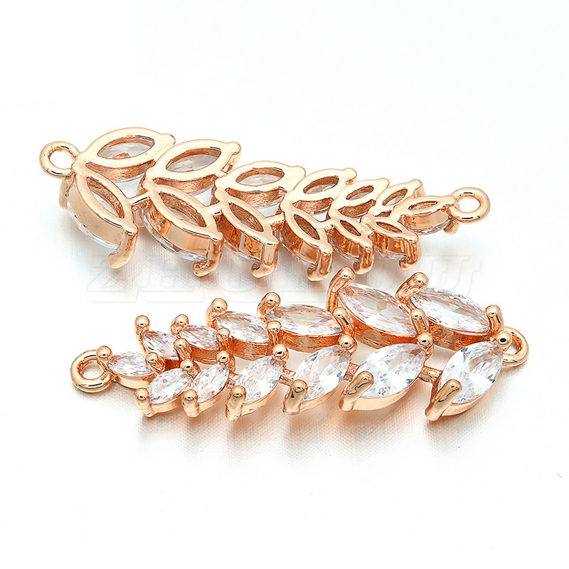 3 rose gold color plated