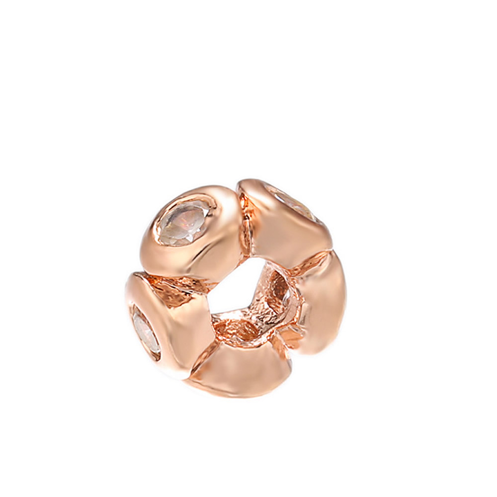 3 rose gold color plated