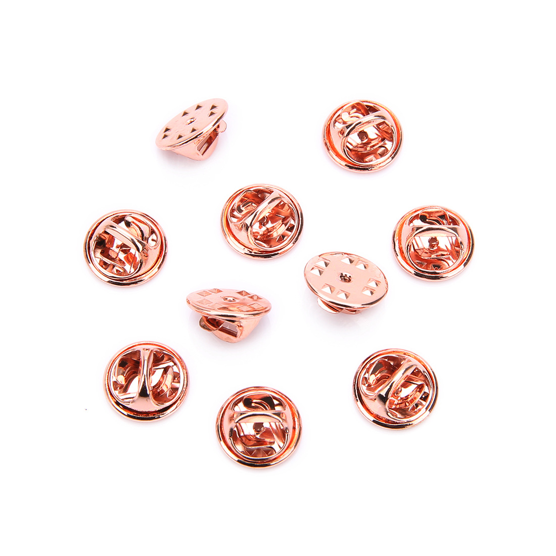 3 rose gold color plated