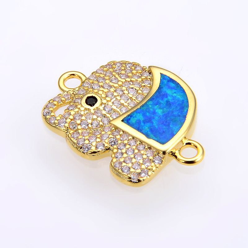 Blue Opal gold color plated