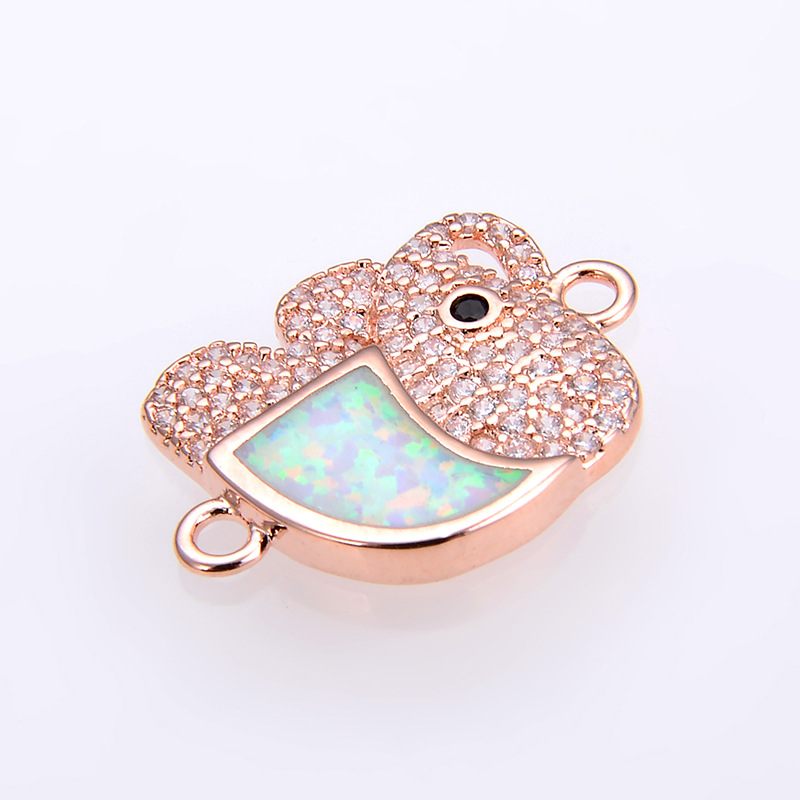 White Opal rose gold color plated