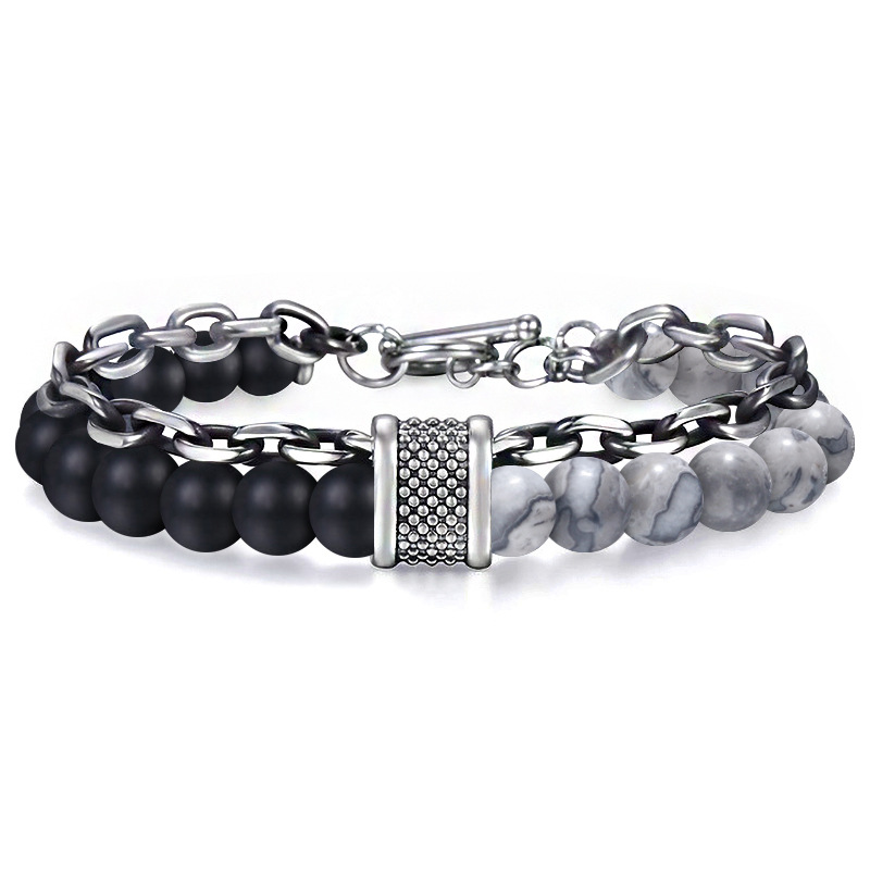 Grey beads  and Black beads