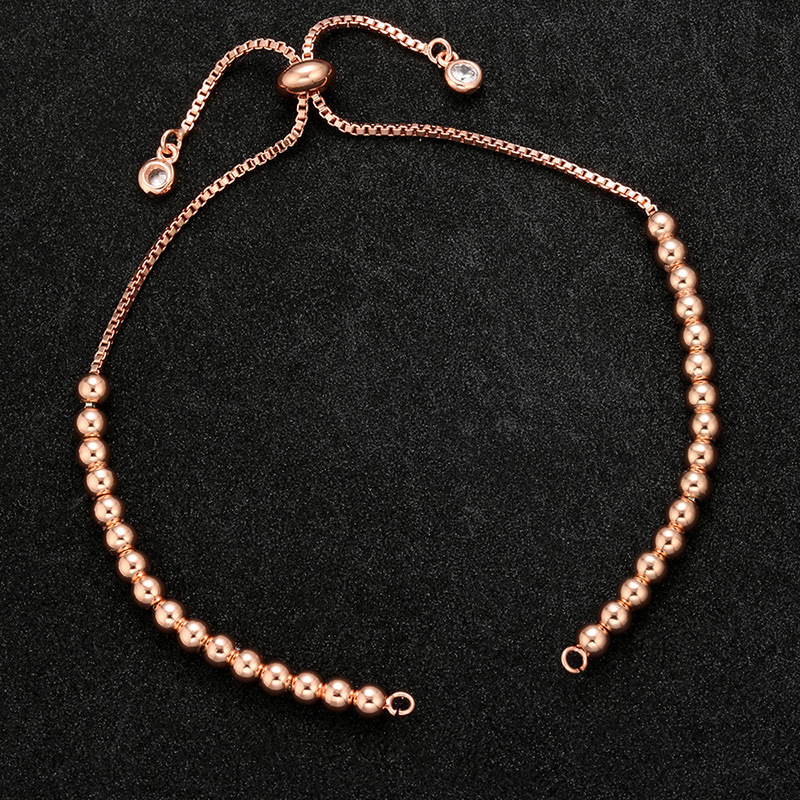 3 rose gold color plated