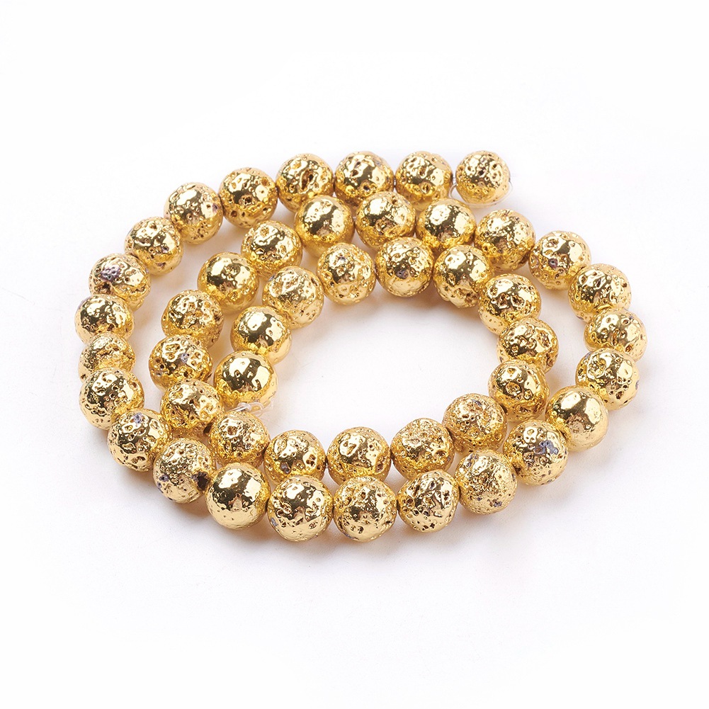 10-10.5mm about 39pcs/strands Goldfarbe