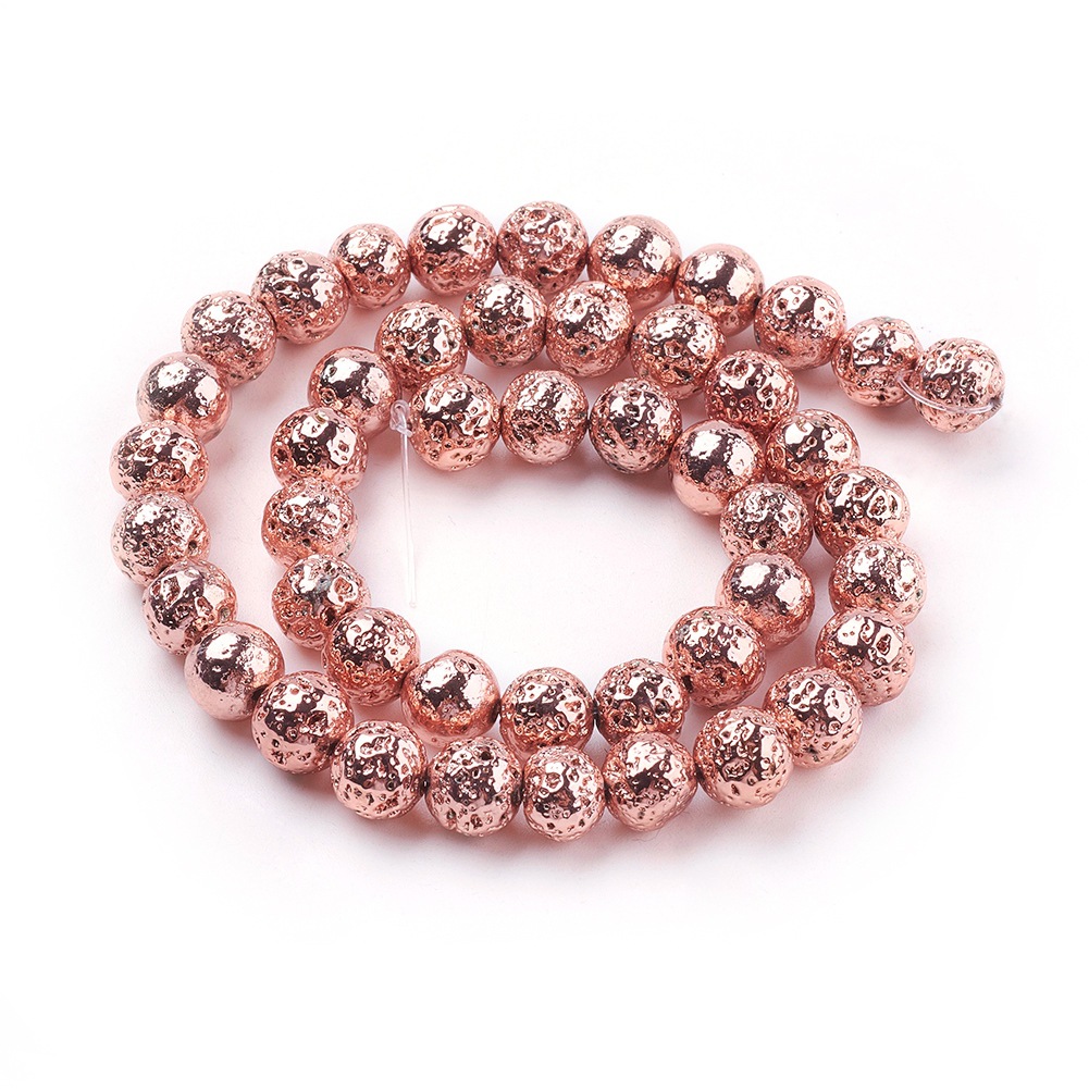 10-10.5mm about 39pcs/strands Roségold