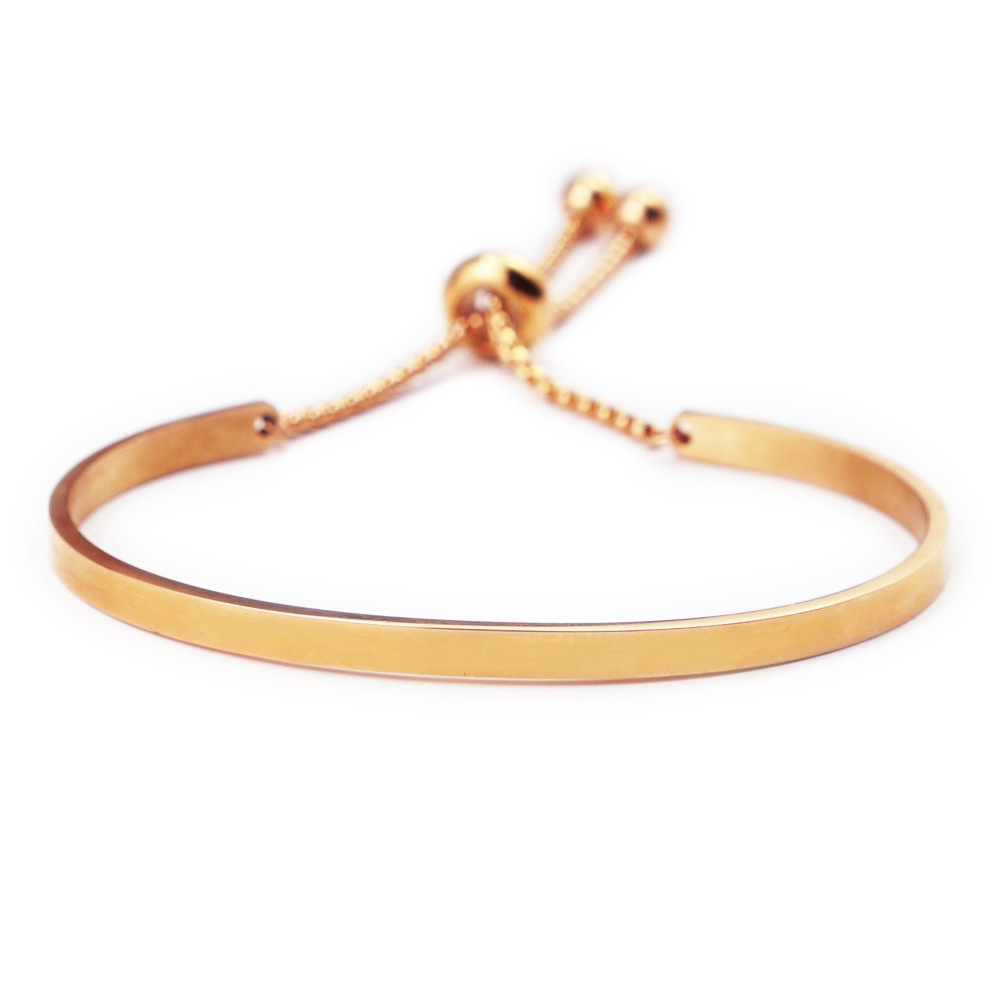 3 rose gold color plated