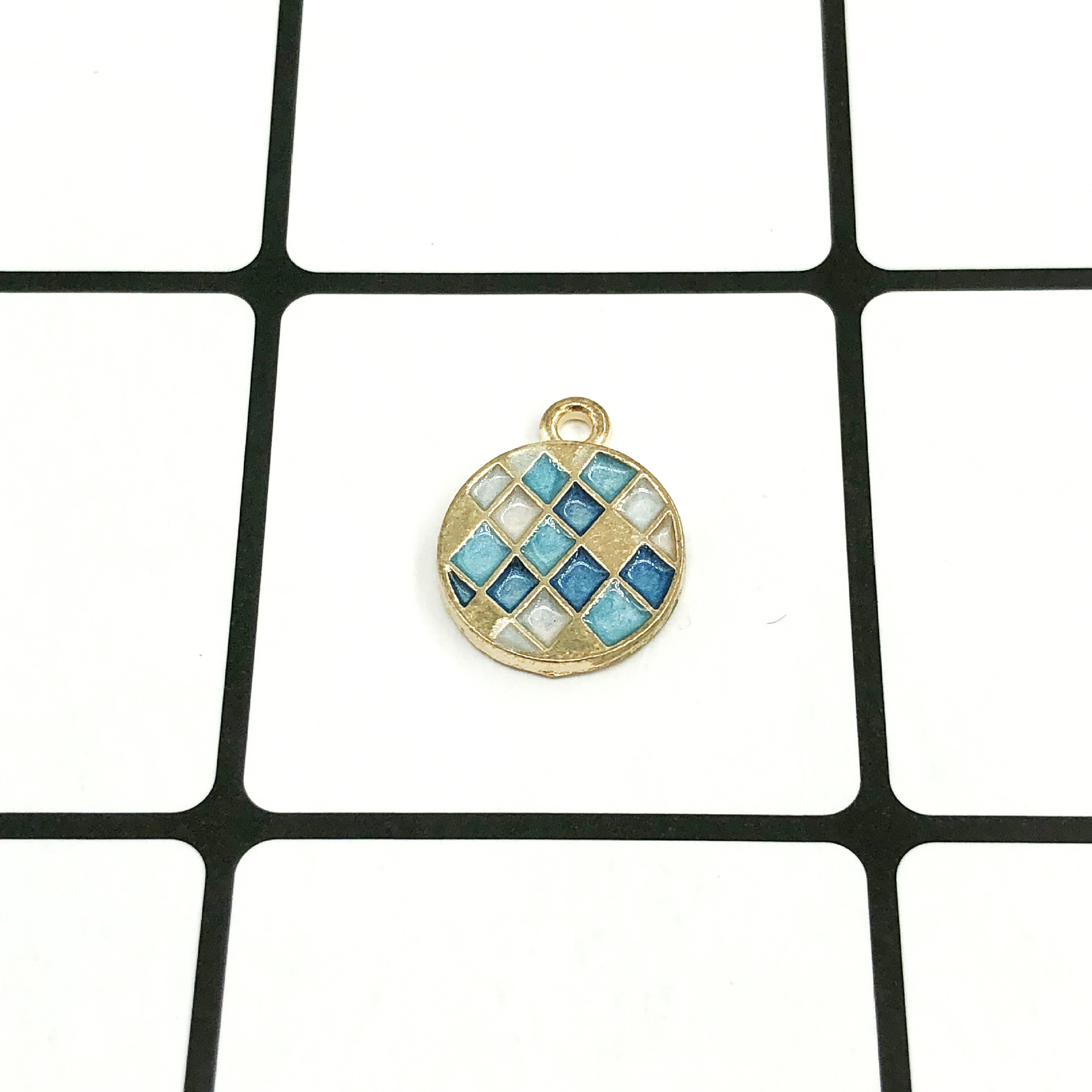 Blue round,14x17mm