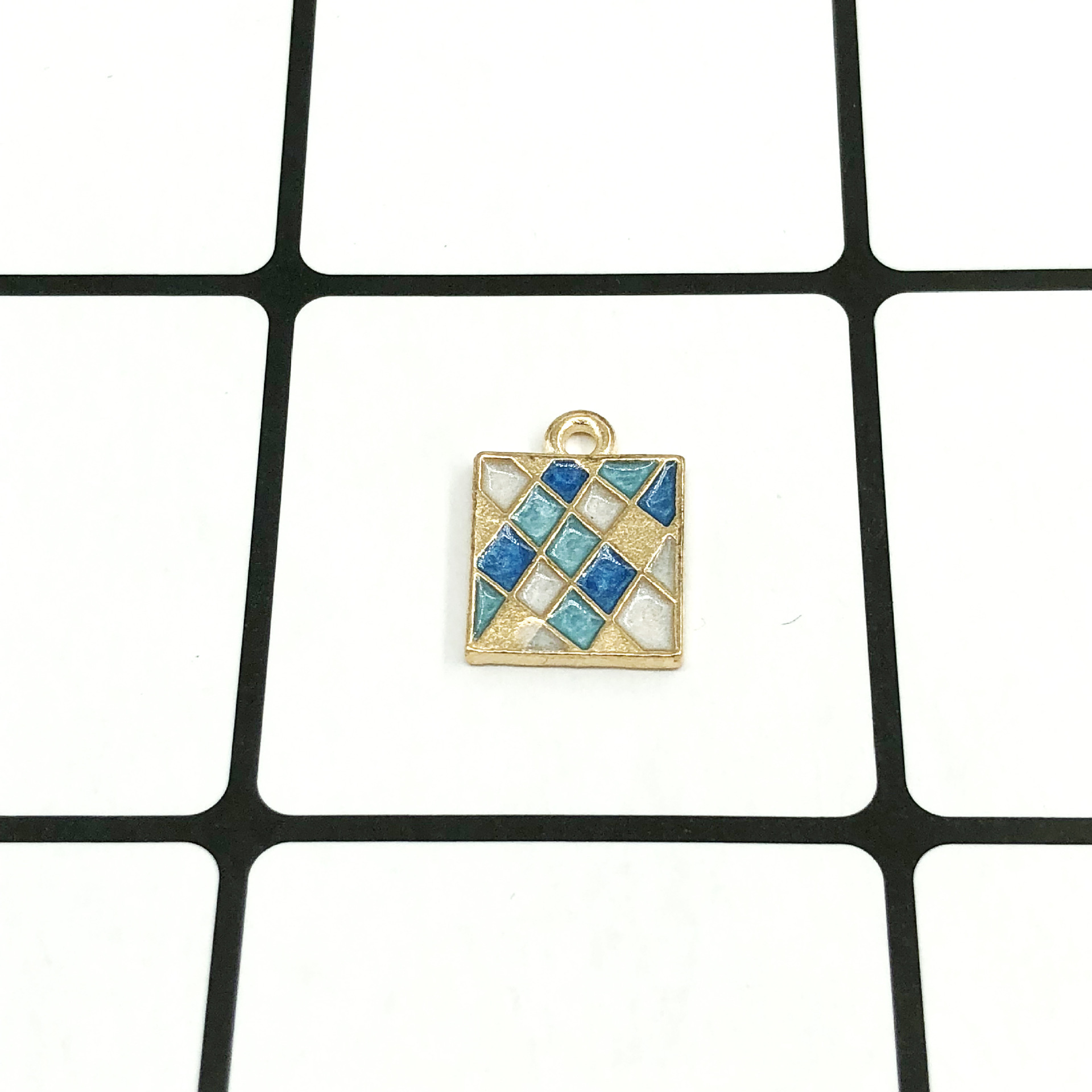 Blue square,12x15mm