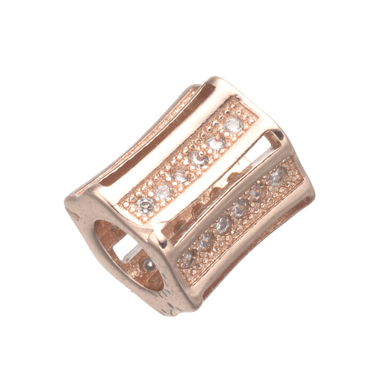 2 rose gold color plated