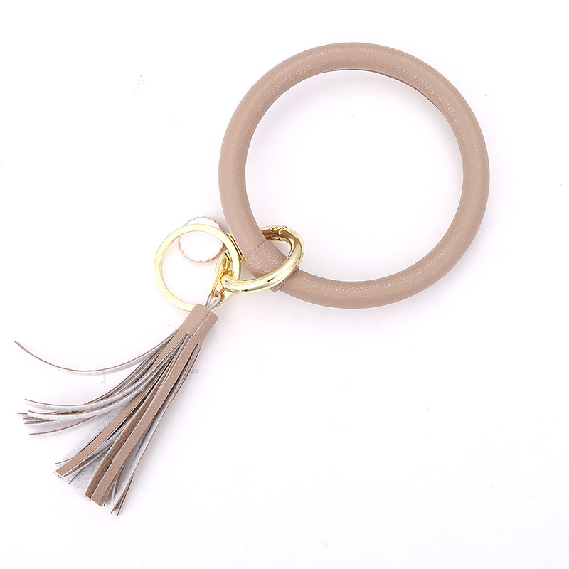 8:SOLID-COLOR KHAKI BRACELET key chain