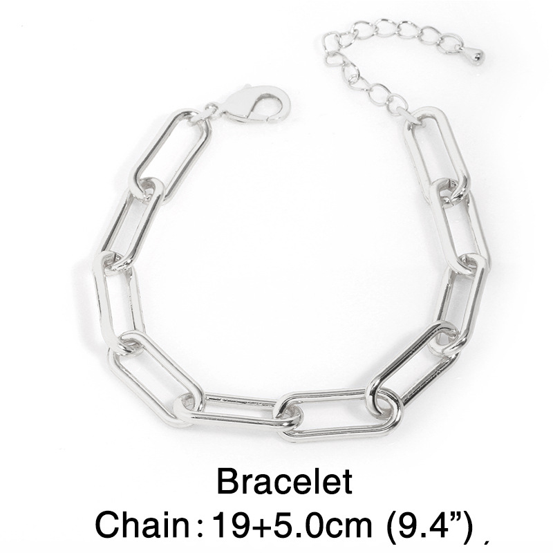 5:silver bracelet 19CM