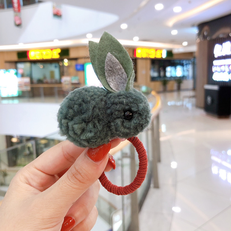 6:Green Rabbit scrunchie