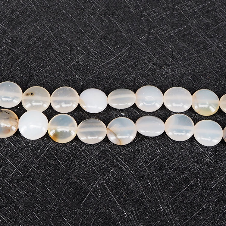 6 agate blanche