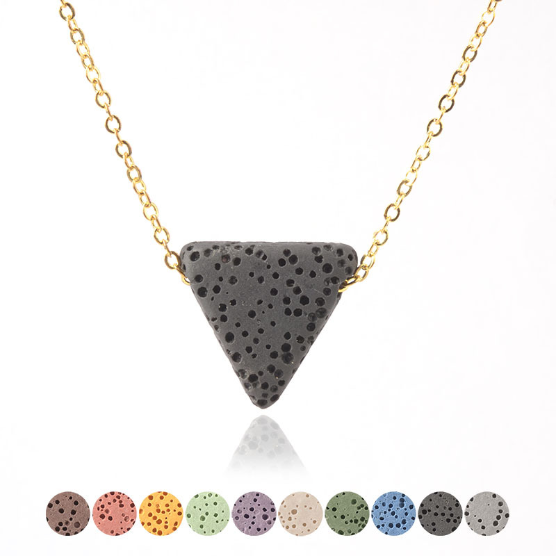 4:Small triangular black gold chain