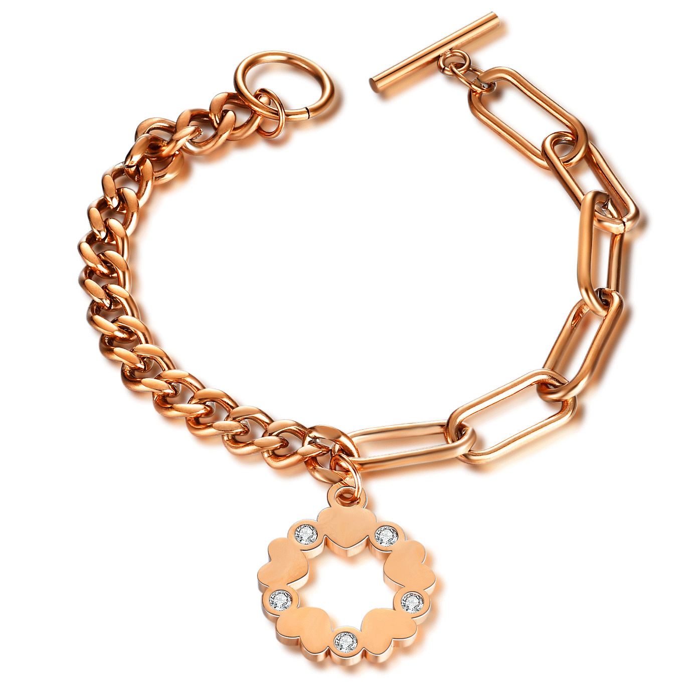 3:rose gold color plated