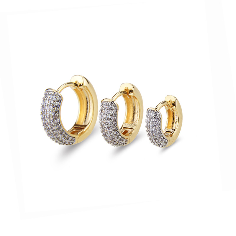 2:Medium size gold-plated white zirconium