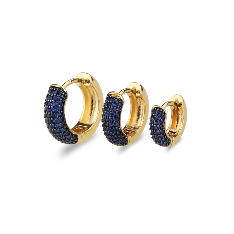 8:Medium Size gold-plated blue zirconium