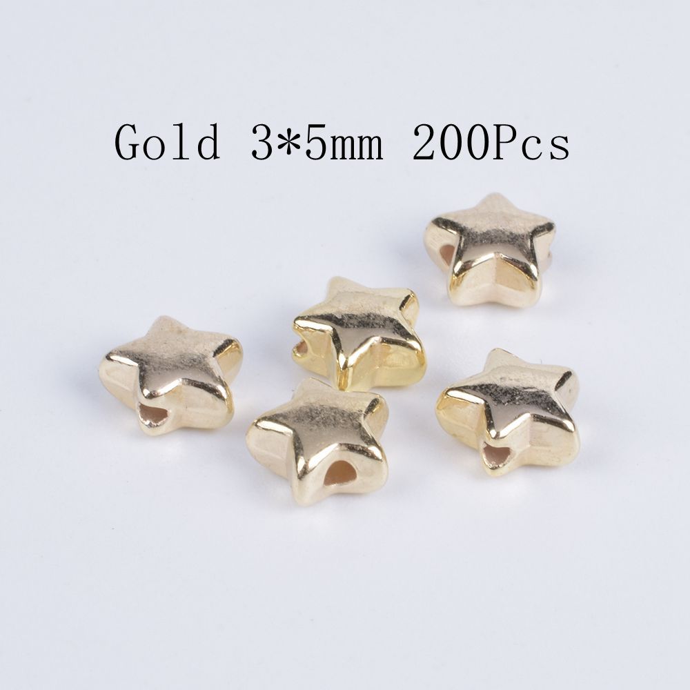 Gold 3*5mm200pcs/bag