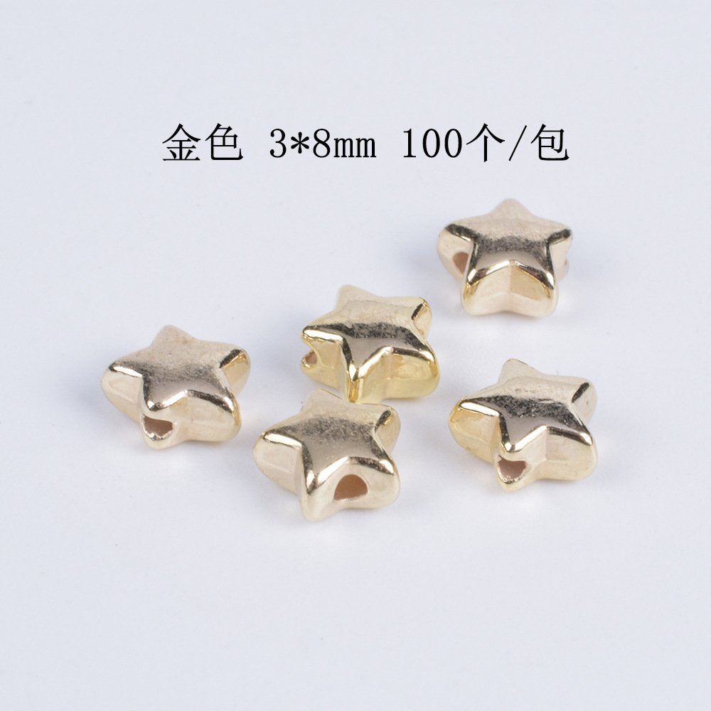 Gold 3*8mm100pcs/bag