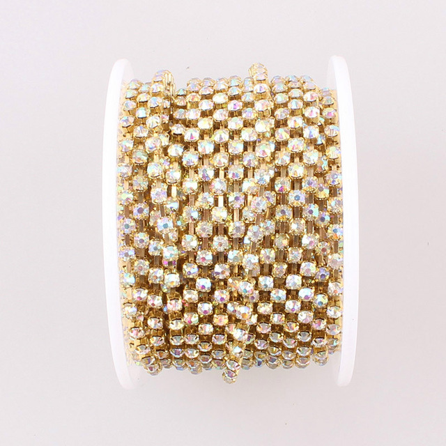 (1.9-2.0mm) Gold plating + white AB diamond