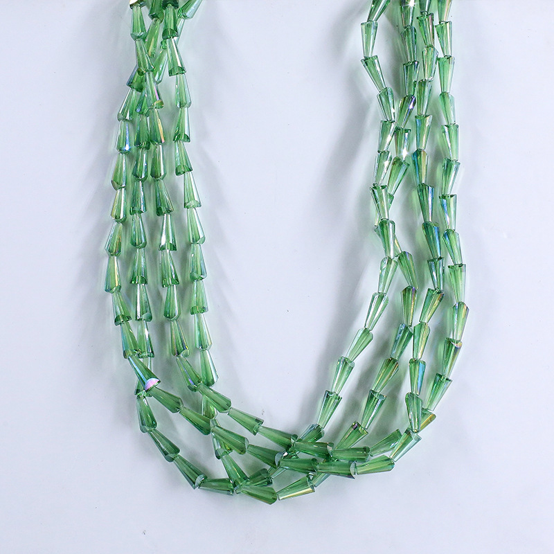 lawn green,6x12MM About 70 pcs/strand