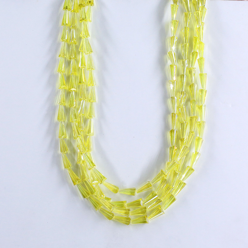 lemon yellow,4x8MM About 70 pcs/strand