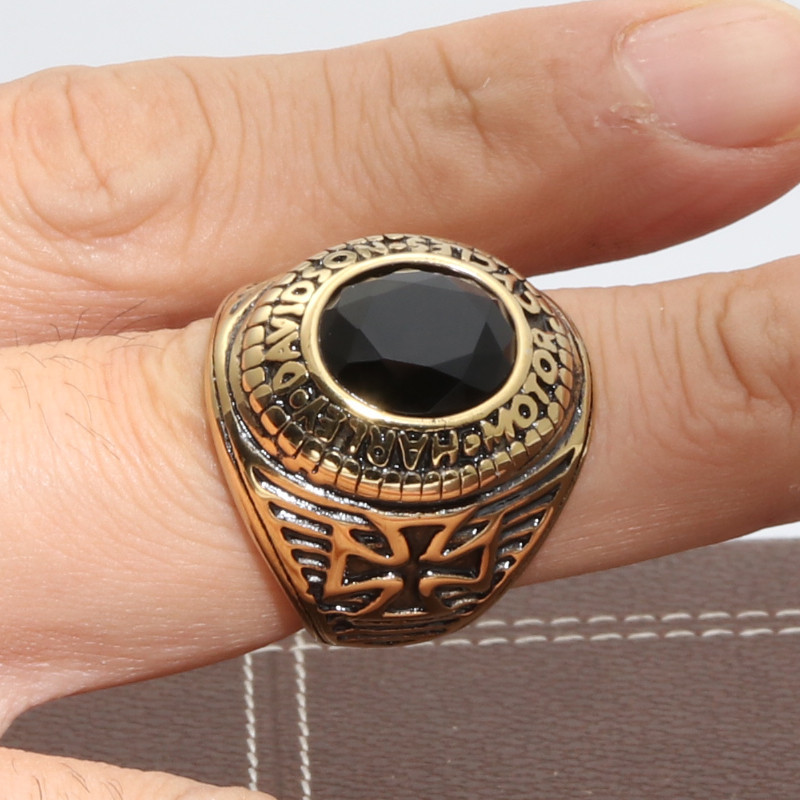 Golden Black Gem Ring Ring Number 11