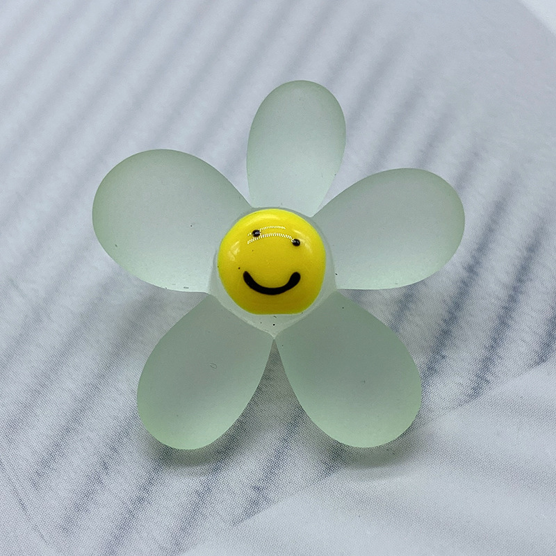 Transparent rubber smiley light green