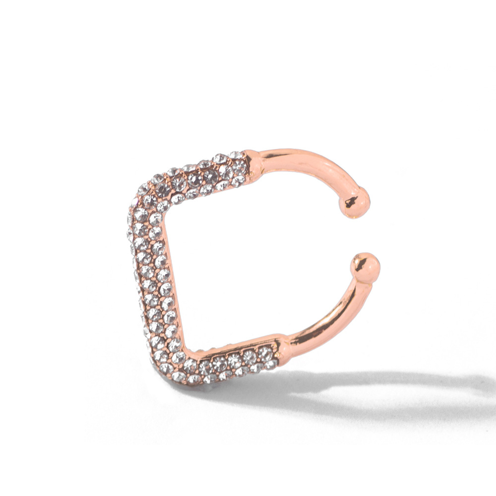 Rose gold and white diamonds