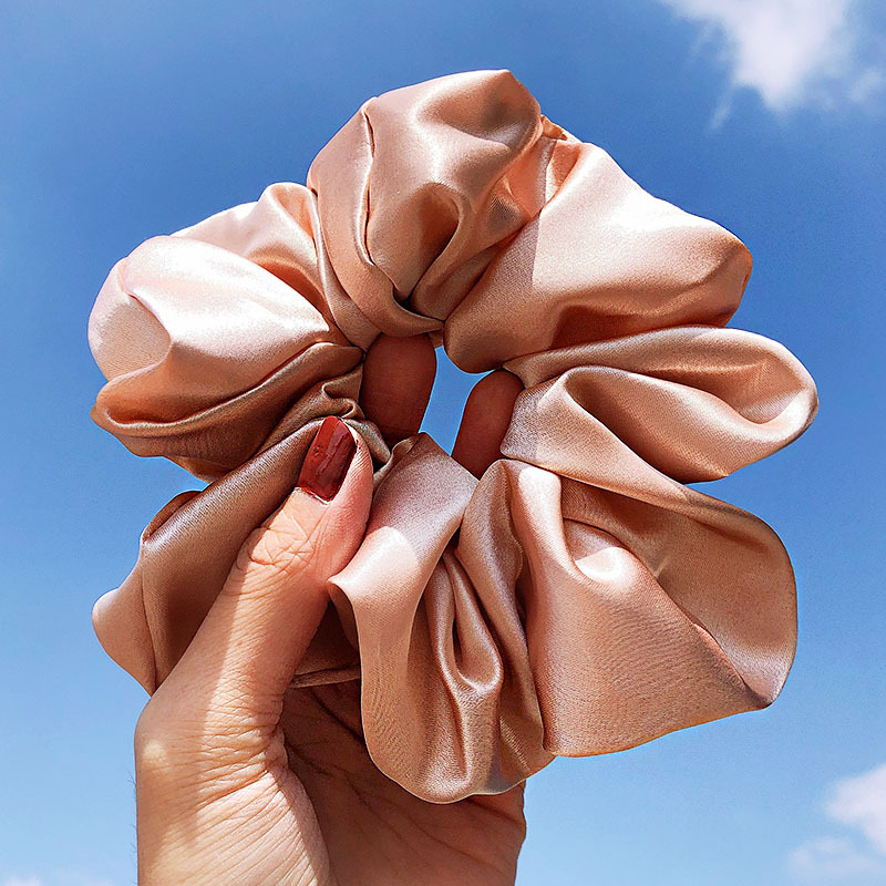 8:# 8 champagne scrunchie