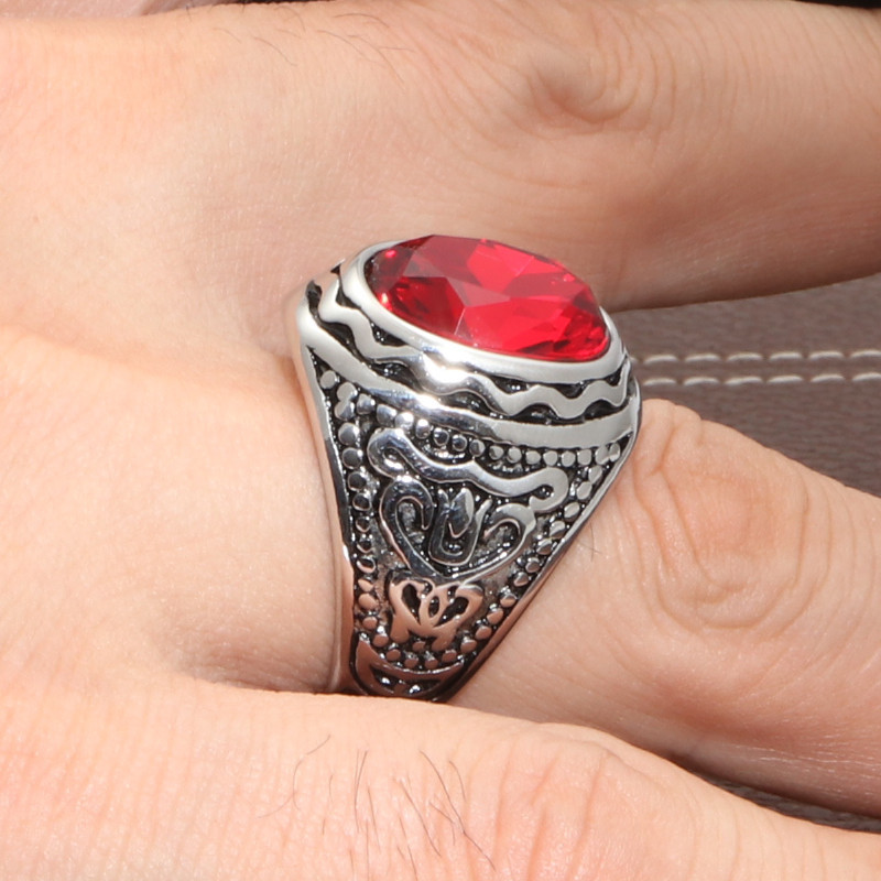 Silver Ruby Ring Ring Number 13