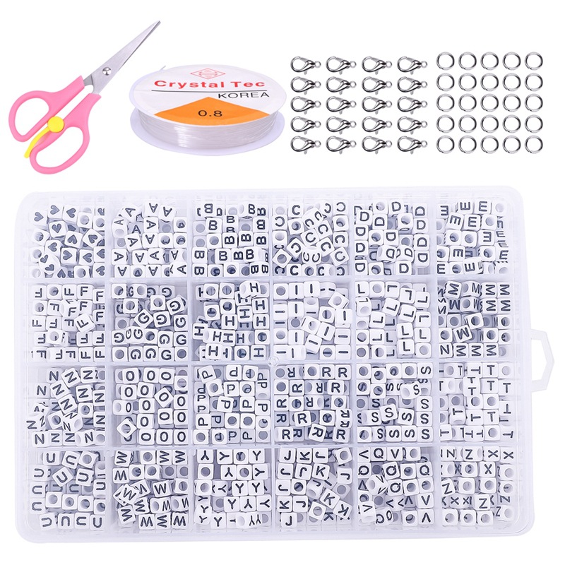 Square letter bead box tool set