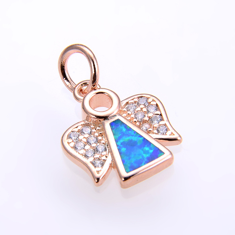 rose gold color blue opal