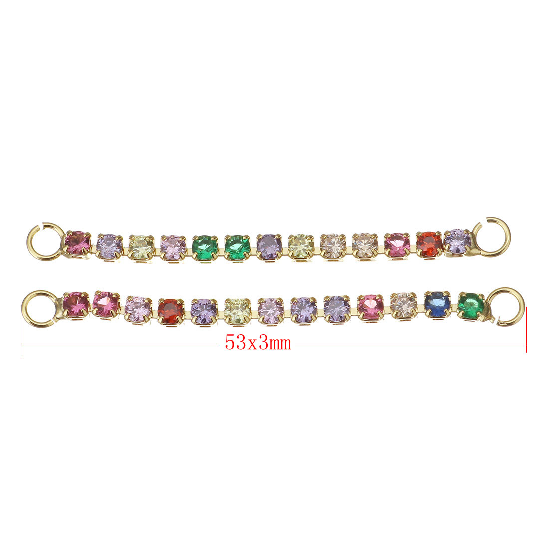 multi-colored：53x3x1.5mm