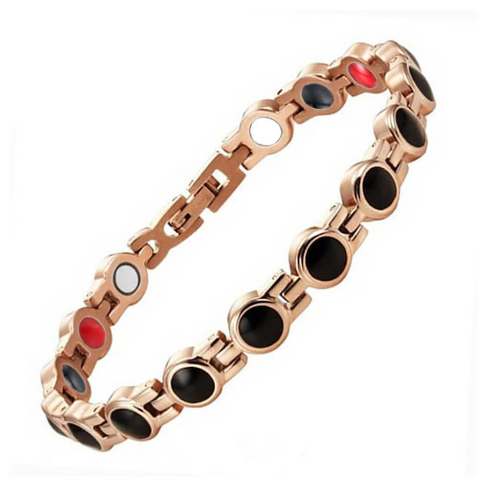 8:rose gold color black quartz