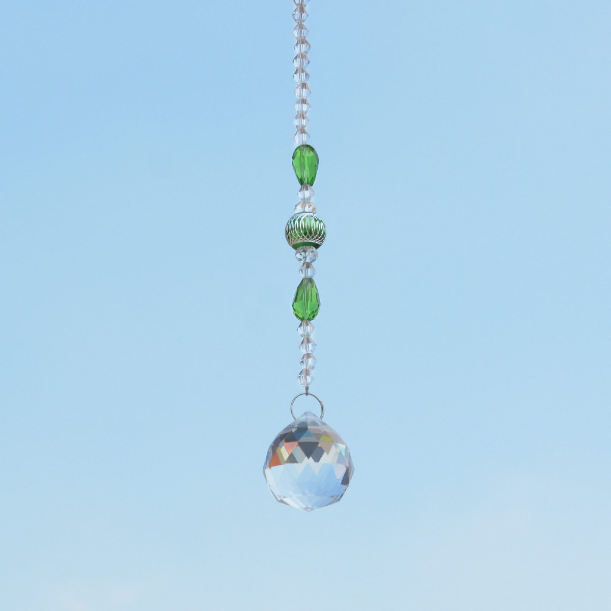 7:30 MM Chandelier ball drop pendant ---green