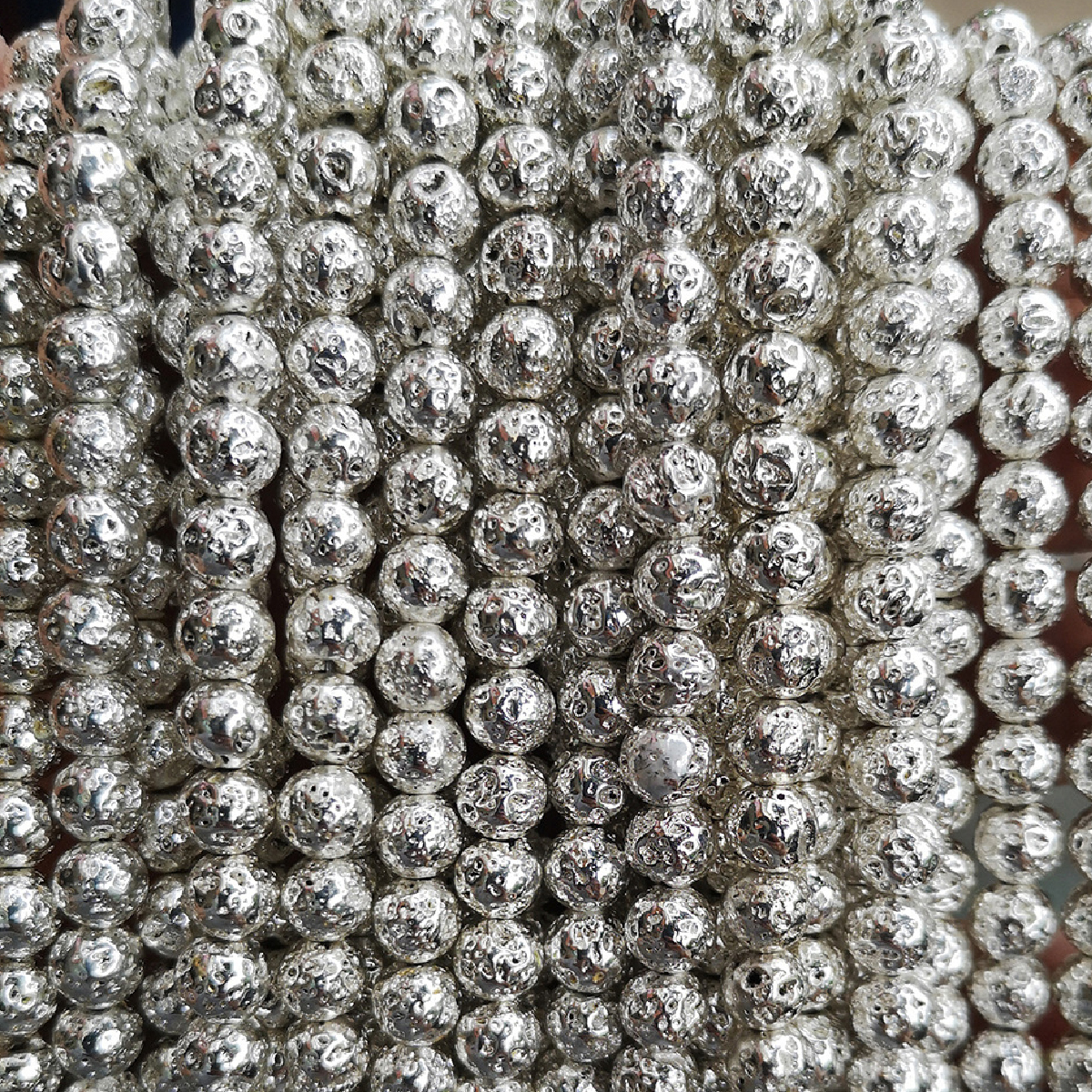 silver 8mm 48 pcs