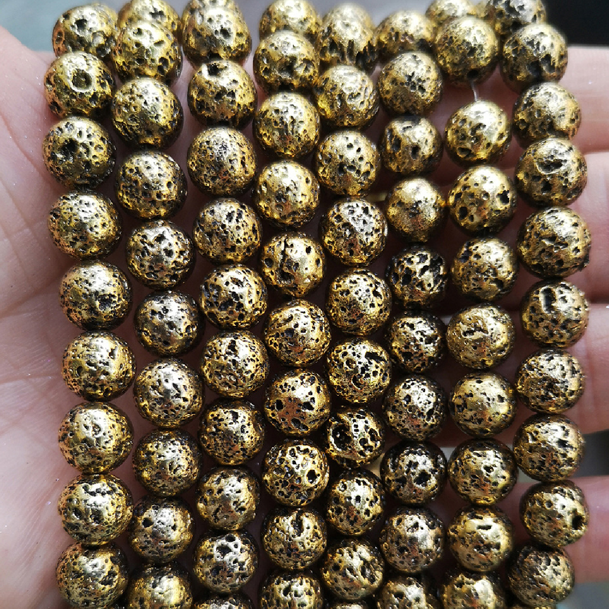 antique gold color 6mm 63 pcs