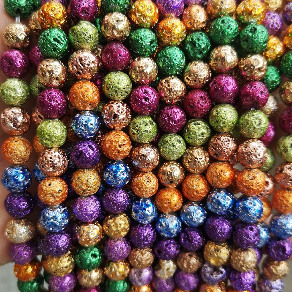 mixed colors 6mm 63 pcs