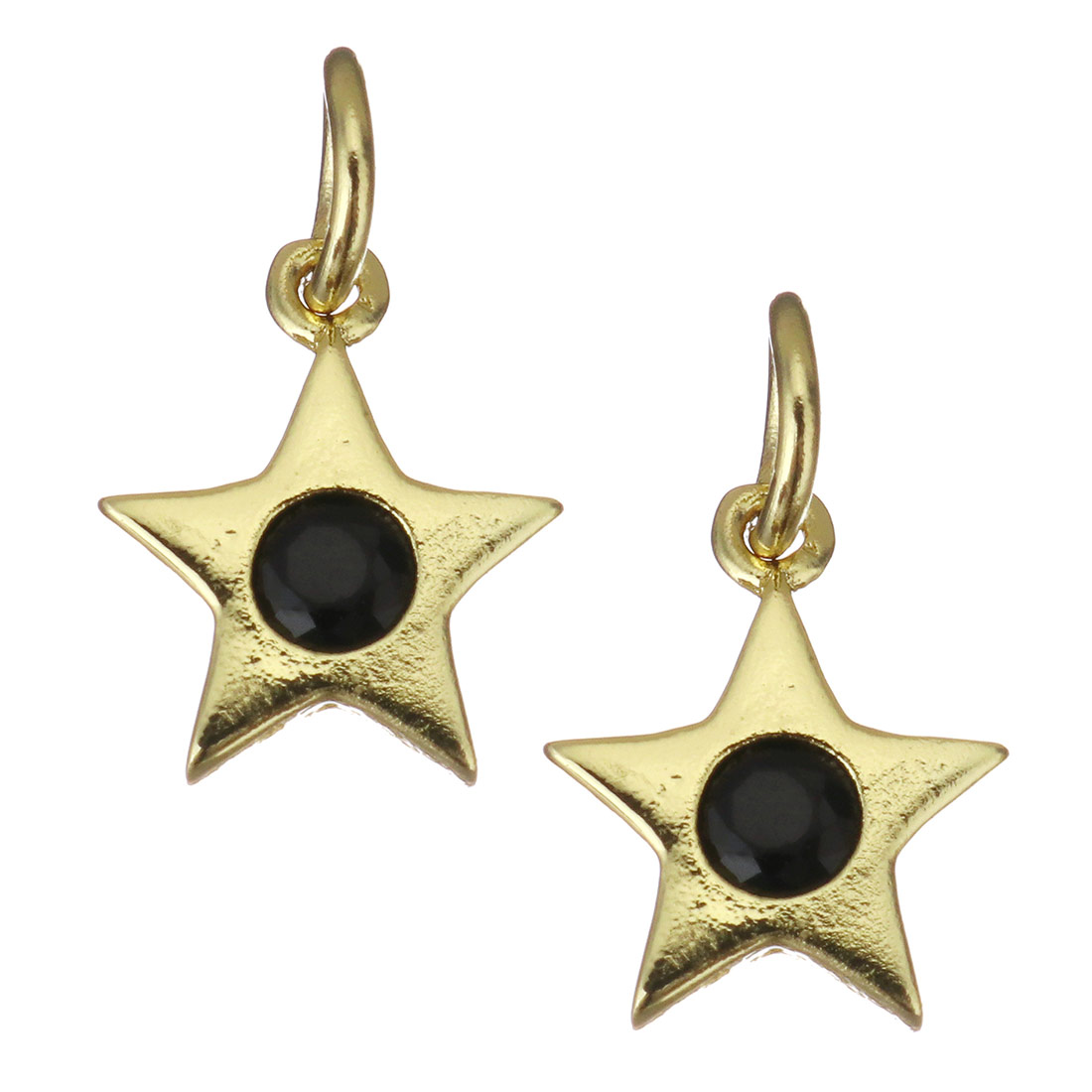  gold color plated with black CZ