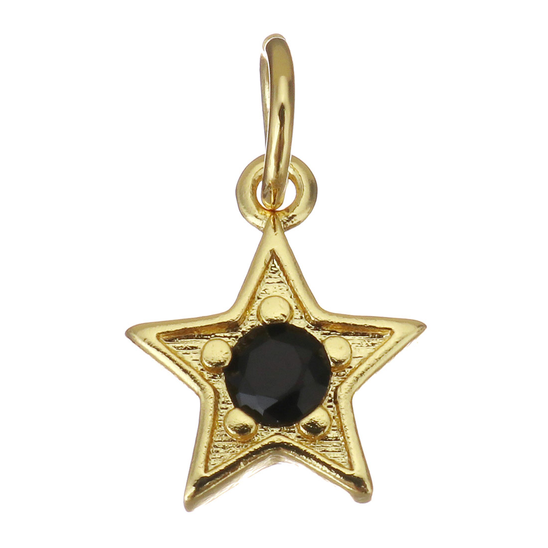  gold color plated with black CZ