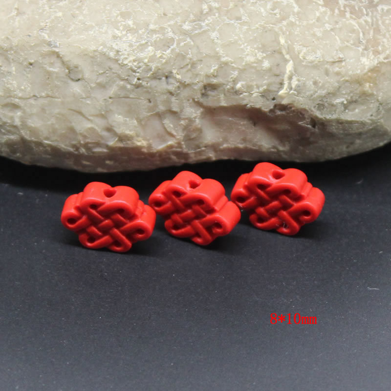 10 * 8 mm Cinnabar Chinese knot