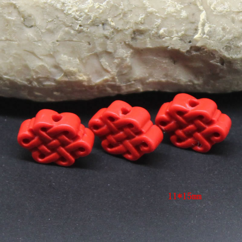 15 * 11 mm Cinnabar Chinese knot