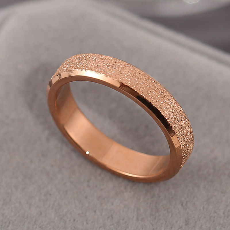 4 mm Matte rose gold, size 10