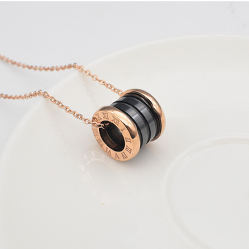 Roman rose gold and black porcelain